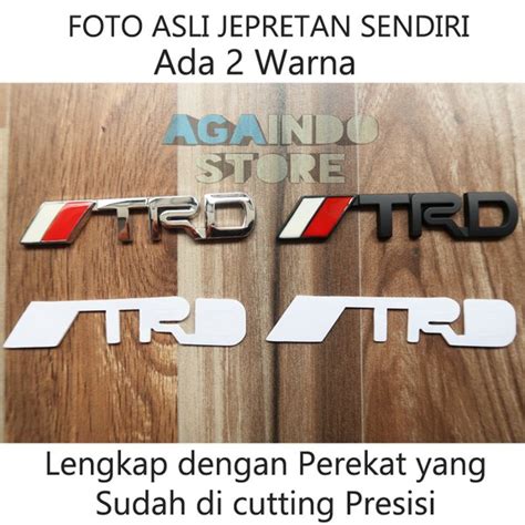 Jual Emblem Trd Emblem Toyota Logo Trd Grill Stiker Timbul Trd Hitam