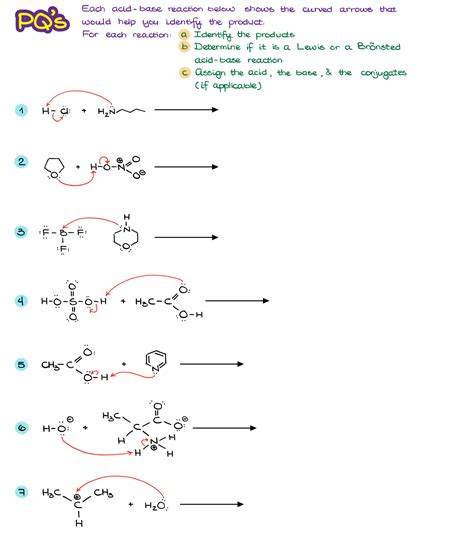 Drawing Curved Arrows In Acid Base Reactions Workbook — Organic Chemistry Tutor