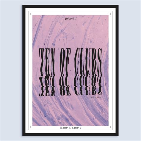 Pink Ocean A2 Art Print Ten Of Clubs Abstract Wall Art