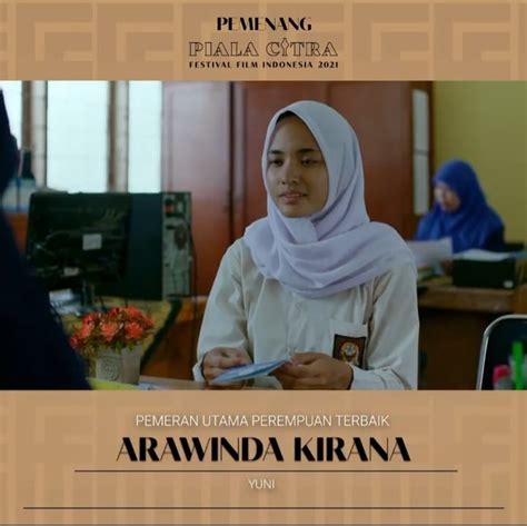 Potret Arawinda Kirana Pemain Film Yuni Setahun Raih Penghargaan