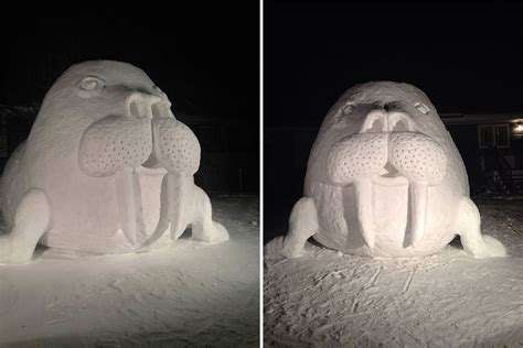 Every Winter, These 3 Brothers Create Stunning Snow Sculptures In Their ...