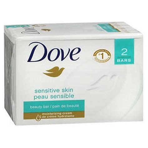 Dove Sensitive Skin Bath Bars Unscented 2 4 25 Oz By Dove Sensitive