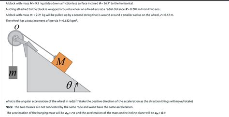 Solved A Block With Mass M 9 9 Kg Slides Down A Frictionless Chegg