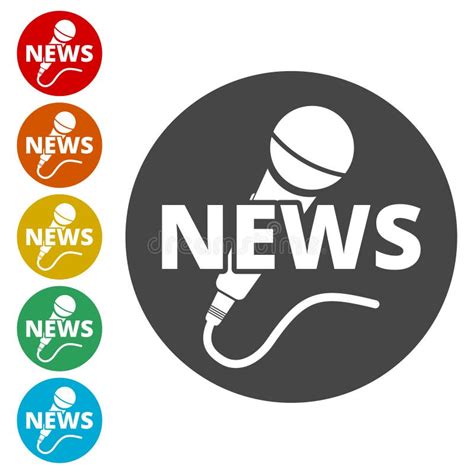 News Microphone Icon Vector News Microphone Icon Stock Vector