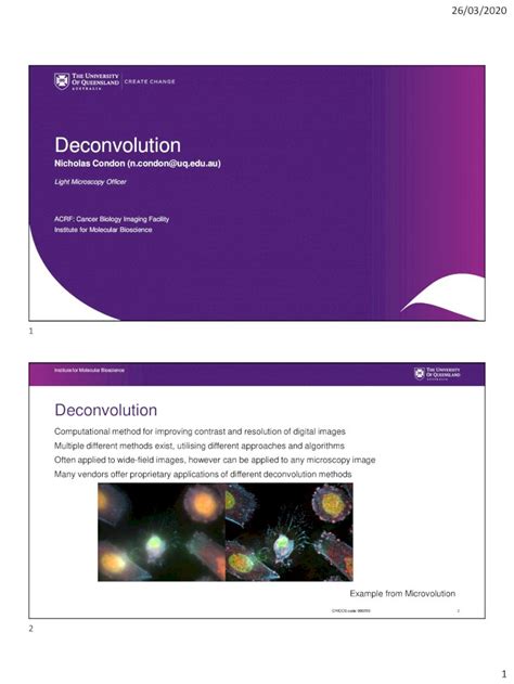 PDF Deconvolution Imb Uq Edu Au Deconvolution ACRF Cancer