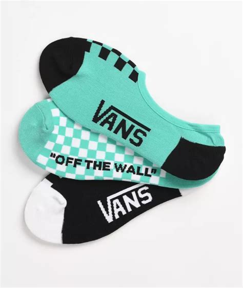 Vans Canoodle Mixed Up Fun 3 Pack No Show Socks