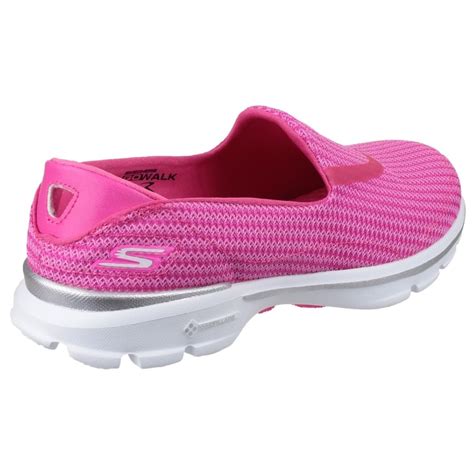 Skechers Go Walk 3 Women's Pink Sports - Free Returns at Shoes.co.uk