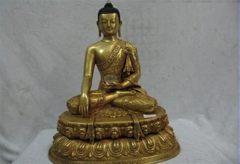 Collectible Bronze S2784 Tibet Folk Monastry 100 Pure Bronze 24K Gold