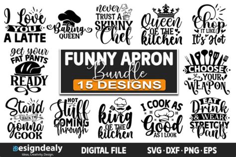 Funny Apron Svg Bundle Graphic By Buysvgbundles · Creative Fabrica