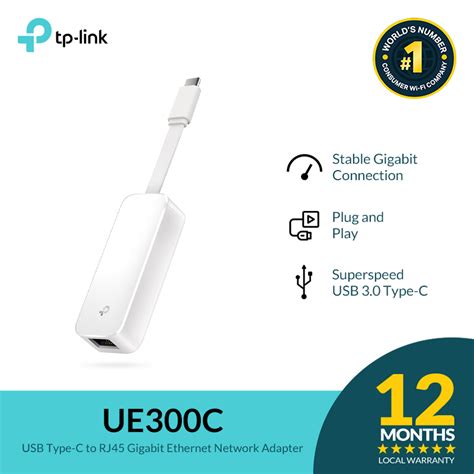 Tp Link Ue300c Usb Type C To Rj45 Gigabit Ethernet Network Adapter Plug And Play In Windows