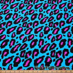 Hot Pink And Black Leopard Print 4 Way Stretch Nylon Spandex Swimsuit