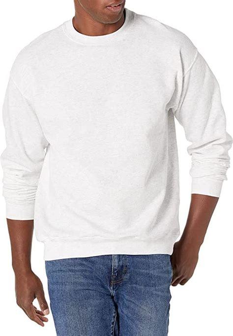 Hanes Mens Ecosmart Fleece Sweatshirt Cotton Blend Pullover Crewneck Sweatshirt For Men 1 Or