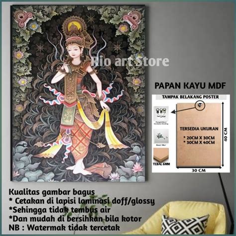 Jual Hiasan Dinding Poster Dewi Hindu Untuk Walldekor Atau Dekorasi