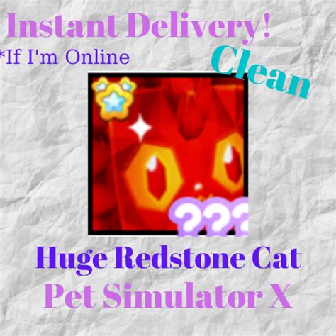 Huge Redstone Cat Pet Simulator X Game Items Gameflip