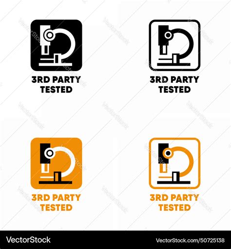 3rd Party Tested Information Sign Royalty Free Vector Image