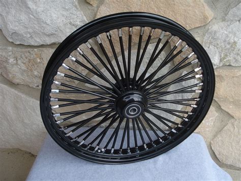 X Black Fat Spoke S Disc Front Wheel Harley Sportster Dyna