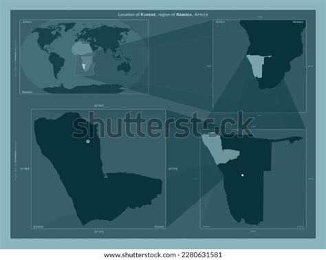 Kunene Region Namibia Diagram Showing Location Stock Illustration ...