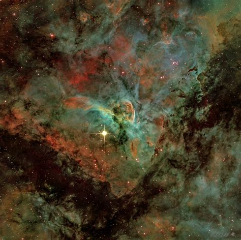 Keyhole Nebula NGC 3372 Hubble Palette SHO Michael Adler Earth