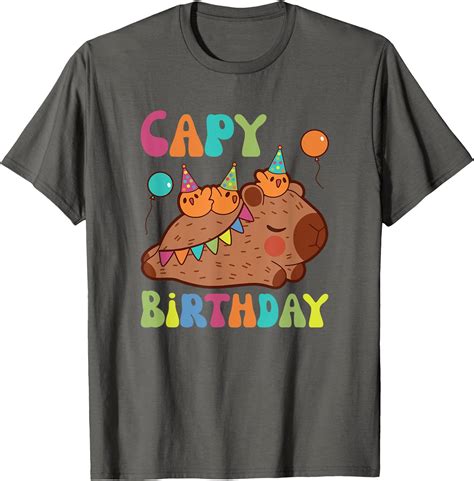 Hot Trending Kiraa Tee With Capybara Capy Birthday Pun Happy Birthday Unisex S 5Xl T Shirt