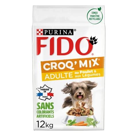 Croquettes pour chien Adulte au poulet aux légumes FIDO Le sac de