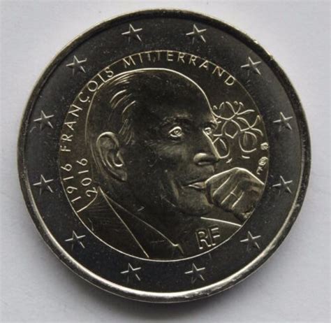 FRANCE 2 Euro Commemorative Coin 2016 Francois Mitterrand