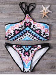 27 OFF Chic Cut Out Geometric Print Women S Bikini Set Rosegal