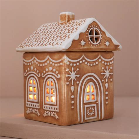 Gingerbread House Ceramic Wax Melt Burner Lisa Angel