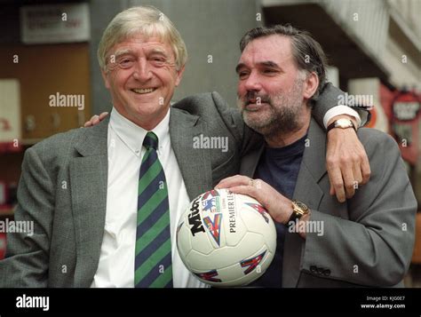 TV presenter Michael Parkinson and football legend George Best get together to launch in London ...