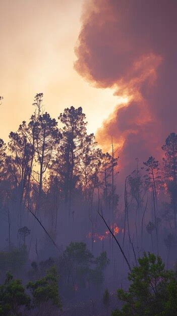 Premium Photo Photo Natures Fury Forest Fire Aftermath Burned Trees