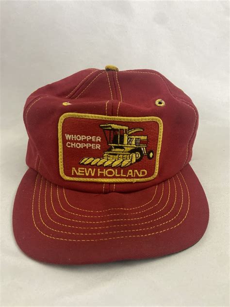 Vintage Whopper Chopper New Holland Snapback Hat Cap Gem