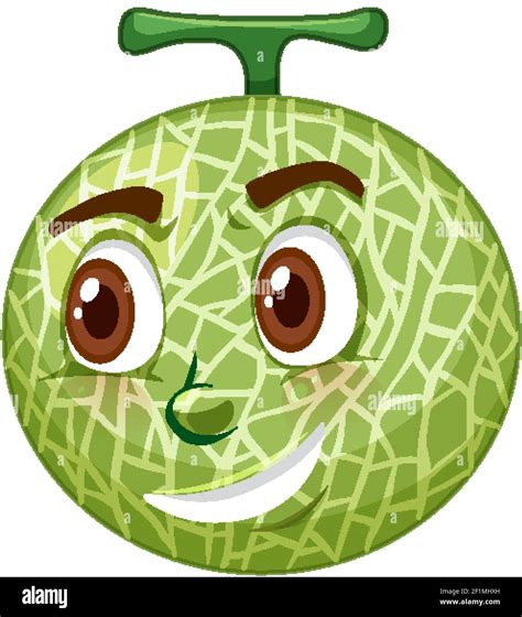 Personnage De Dessin Anim De Melon De Cantaloup Avec Illustration D