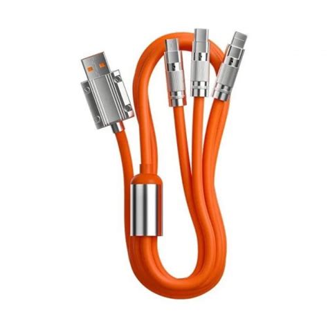 Купить Кабель для зарядки телефона 3 в 1, Type C+Lightning+Micro USB ...
