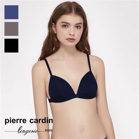 【pierre Cardin 皮爾卡登女性內衣】性感比基尼美背無鋼圈內衣 藍 無鋼圈內衣 Yahoo奇摩購物中心