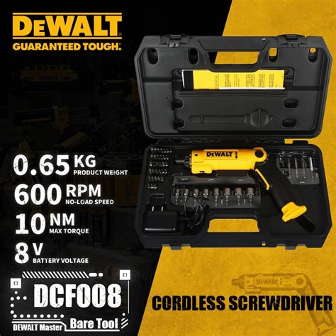 Dewalt Dcf008 Kit Cordless Screwdriver 8v Lithium Power Tools With