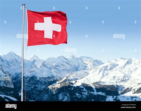 Flag of switzerland red flag hi-res stock photography and images - Alamy