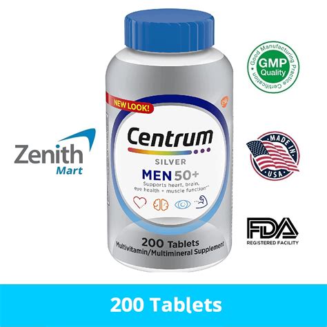 Centrum Men 50 Multivitamin 200 Tablets Zenith Mart