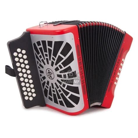 ACORDEON HOHNER COMPADRE SOL DO FA 31 BOTONES Y 12 BAJOS ROJO A48241