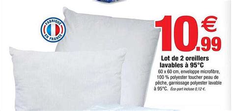 Promo Lot De Oreillers Lavables C Chez Bazarland Icatalogue Fr