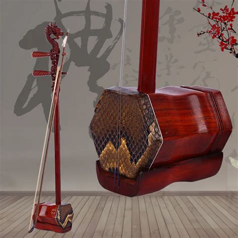 High Quality Handmade Chinese Erhu Rosewood Two Strings Violin Dragon