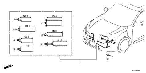 32130 TBA A00 Genuine Honda Wire Harn FR End