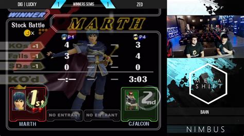 Nimbus Dig Lucky Marth Vs Zeo Falcon Ssbm Winners Semis