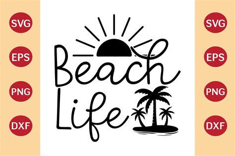 Beach Svg Design Beach Life Graphic By Crafted Wonders · Creative Fabrica