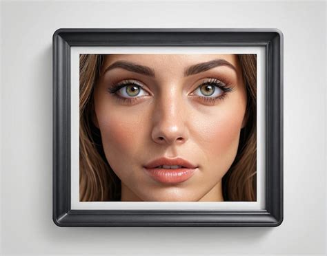 Premium Photo A Womans Face In A Black Frame