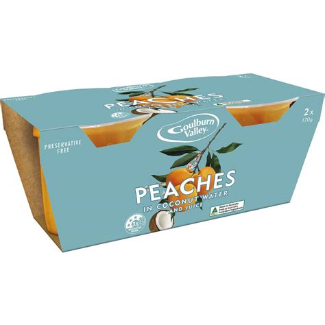 Goulburn Valley Peaches In Coconut Water 2 Pack Woolworths