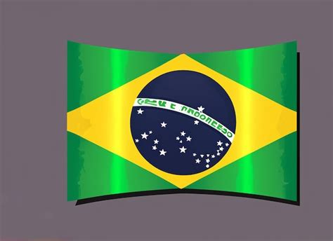 Icono De La Bandera De Brasil Foto Premium