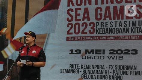 Menpora Lepas Arak Arakan Atlet Sea Games Foto Liputan