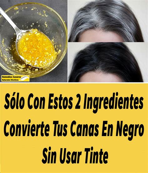 Sólo Con Estos 2 Ingredientes Convierte Tus Canas En Negro Sin Usar Tinte Tinte Natural Para