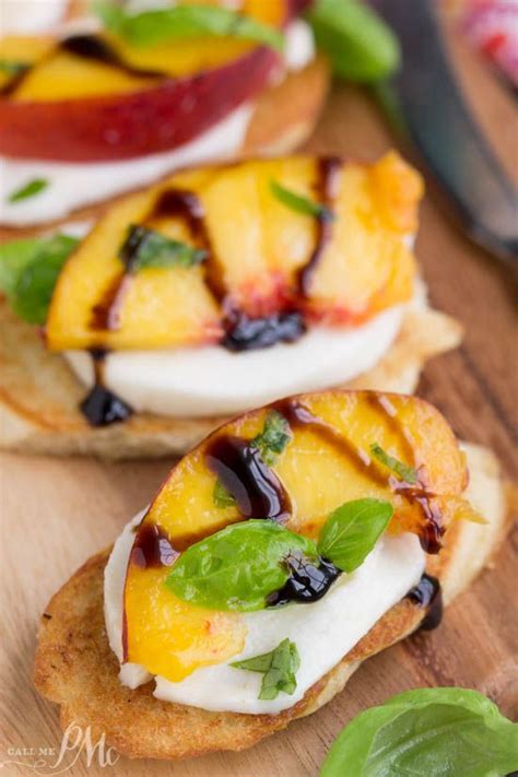 Peach Bruschetta A Refreshing Mix Of Flavors Grilled Bread Sweet