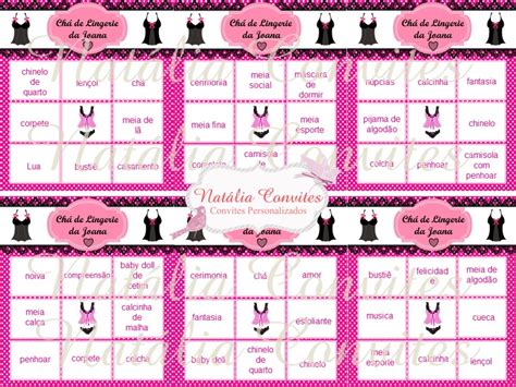 Bingo chá de lingerie Elo7 Produtos Especiais