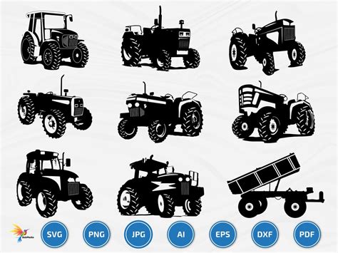 Tractors Svg Bundle Tractor Clipart Farming Svg Construction Svg Tractor Lover Svg Tractors